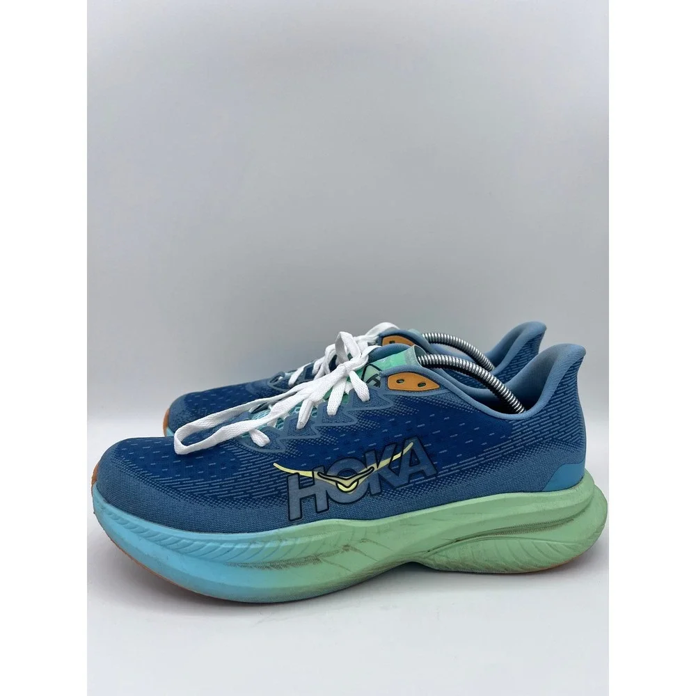 Hoka Mach 6 Mens‎ Running Shoes Blue Green Athletic Sneakers 1147790 DDW Sz 11.5